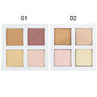 Pressed Powder Face Makeup Highlighter Glow Kit Illumination Palette 4 Colors