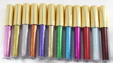 Plastic Bottle Eye Makeup Eyeliner 12 Color Glitter Eyeliner Logo Customized