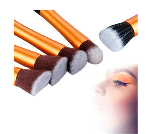 China Punho cosmético popular do metal do grupo de escova da composição com materiais do cabelo da fibra fábrica